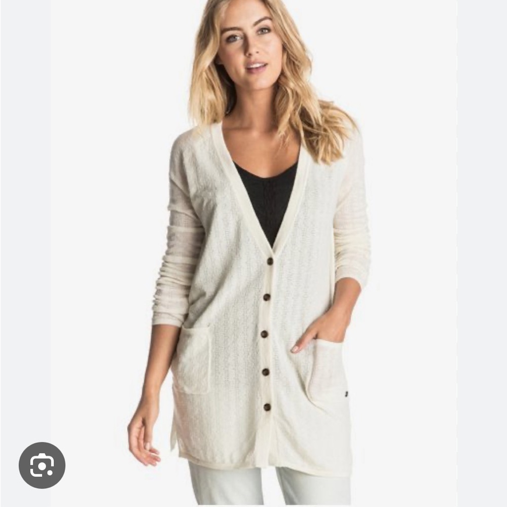 Roxy Belle Isle long cream cardigan S